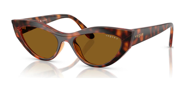 Vogue VO5637SU Sunglasses | Size 52 / Dark Havana / Dark Brown (Polarized) (3P 13.4%) №W65683