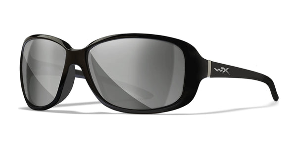 Wiley X AFFINITY Sunglasses | Size 61 / Gloss Black / CAPTIVATE™ Polarized Rose Gold Mirror