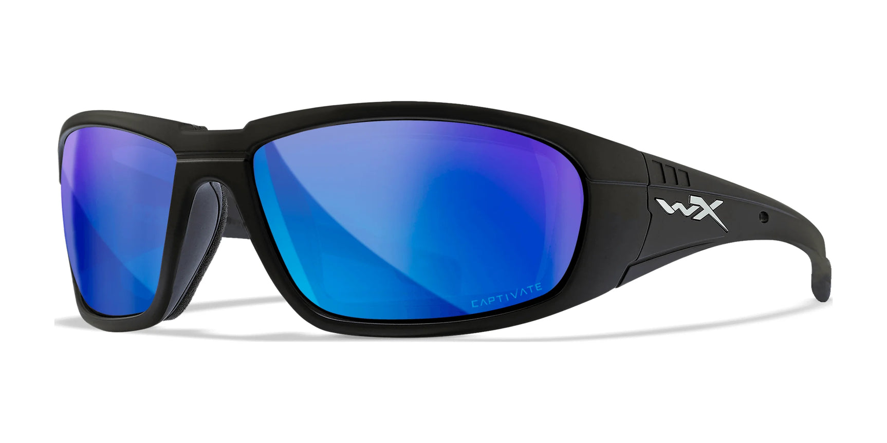 Wiley X BOSS Sunglasses Matte Black / CAPTIVATE™ Polarized Blue Mirror Wiley X BOSS Sunglasses Matte Black / CAPTIVATE™ Polarized Blue Mirror