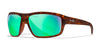 Wiley X CONTEND Sunglasses | Size 62 / Matte Demi / CAPTIVATE™ Polarized Green Mirror