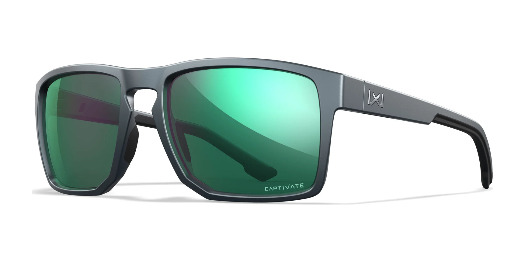 Wiley X FOUNDER Sunglasses Matte Graphite / CAPTIVATE™ Polarized Green Mirror Wiley X FOUNDER Sunglasses Matte Graphite / CAPTIVATE™ Polarized Green Mirror
