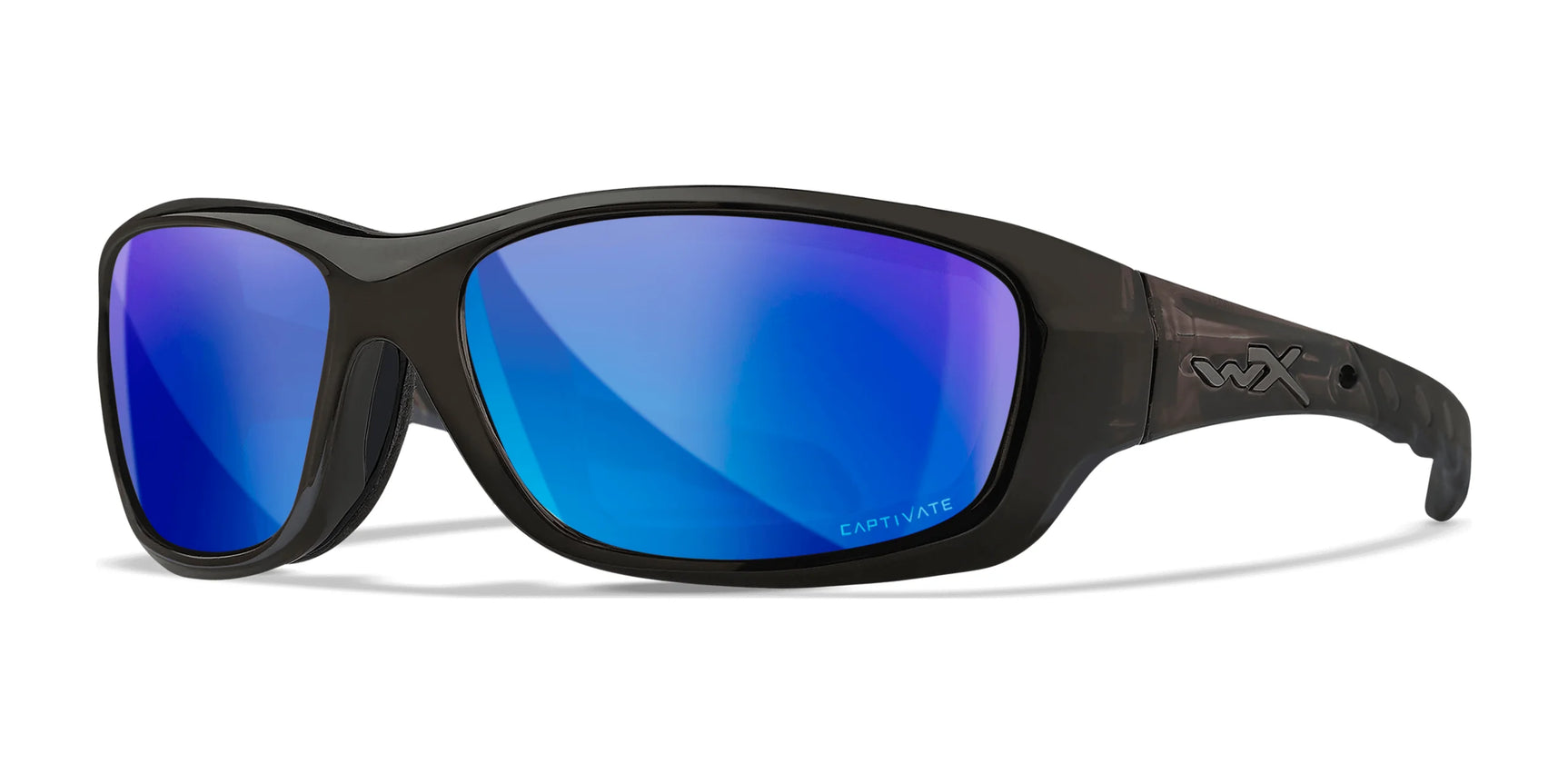 Wiley X GRAVITY Safety Glasses Black Crystal / CAPTIVATE™ Polarized Blue Mirror Wiley X GRAVITY Safety Glasses Black Crystal / CAPTIVATE™ Polarized Blue Mirror