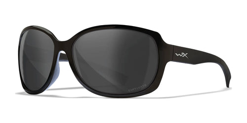 Wiley X MYSTIQUE Sunglasses / Size 64 / Gloss Black / CAPTIVATE™ Polarized Grey