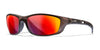 Wiley X P-17 Safety Glasses | Size 61 / Black Crystal / CAPTIVATE™ Polarized Red Mirror