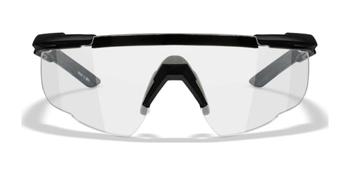 Wiley X SABER Safety Glasses / Matte Black / Clear Shields / Size Regular