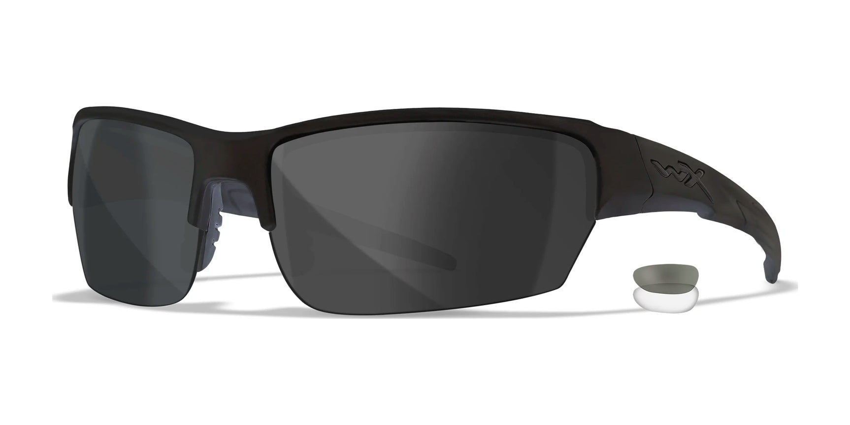 Wiley X SAINT Safety Glasses Matte Black / Clear, Smoke Grey Wiley X SAINT Safety Glasses Matte Black / Clear, Smoke Grey