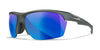 Wiley X SWIFT Sunglasses | Size 66 / Matte Graphite / Blue Mirror