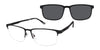 XXL Eyewear HULL Eyeglasses with Sun-clips | Size 60 / Black