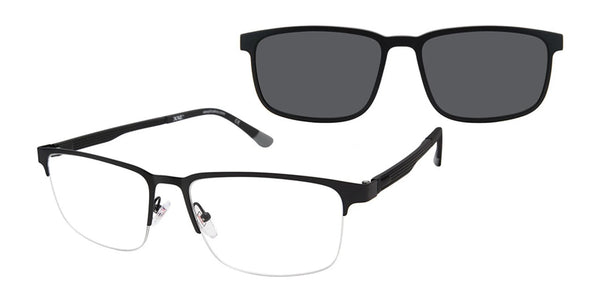 XXL Eyewear HULL Eyeglasses with Sun-clips | Size 60 / Black