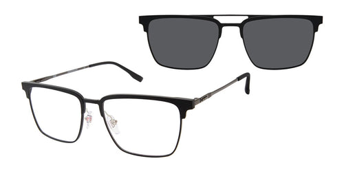 XXL Eyewear MESSI Eyeglasses with Sun-clips / Size 58 / Black