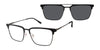 XXL Eyewear MESSI Eyeglasses with Sun-clips | Size 58 / Black