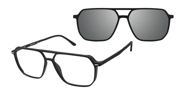 XXL Eyewear MONTANA Eyeglasses with Sun-clips / Black