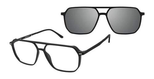 XXL Eyewear MONTANA Eyeglasses with Sun-clips / Black