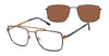 XXL Eyewear CROW Eyeglasses with Sun-clips | Size 59 / Copper