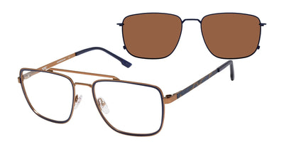 XXL Eyewear CROW Eyeglasses with Sun-clips Copper