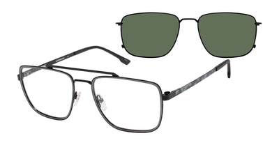 XXL Eyewear CROW Eyeglasses with Sun-clips Graphite