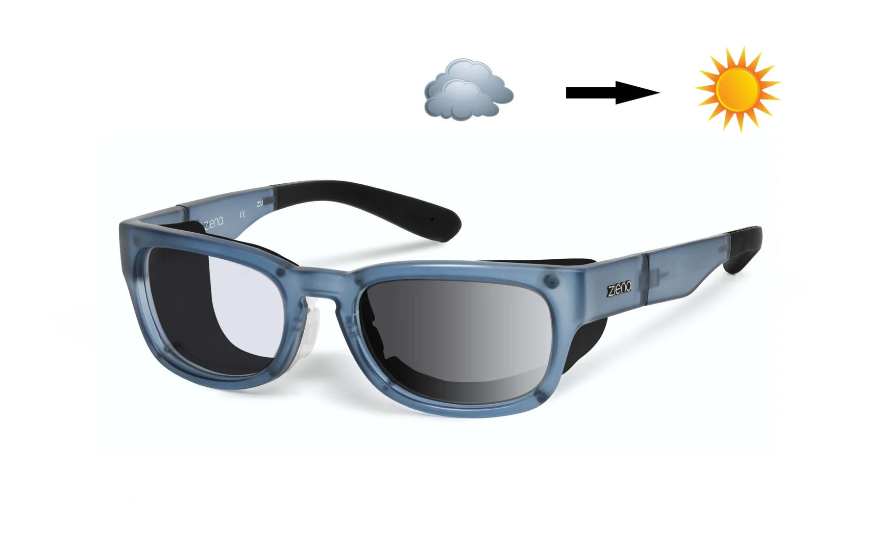 Ziena Kai Sunglasses Ocean / DARKshift™ Photochromic - Clr to DARK Gray / Black Ziena Kai Sunglasses Ocean / DARKshift™ Photochromic - Clr to DARK Gray / Black