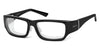 Ziena SEACREST Eyeglasses | Size 54 / Glossy Black / Clear / Frost