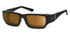 Ziena SEACREST Sunglasses | Size 54 / Glossy Black / Copper / Black