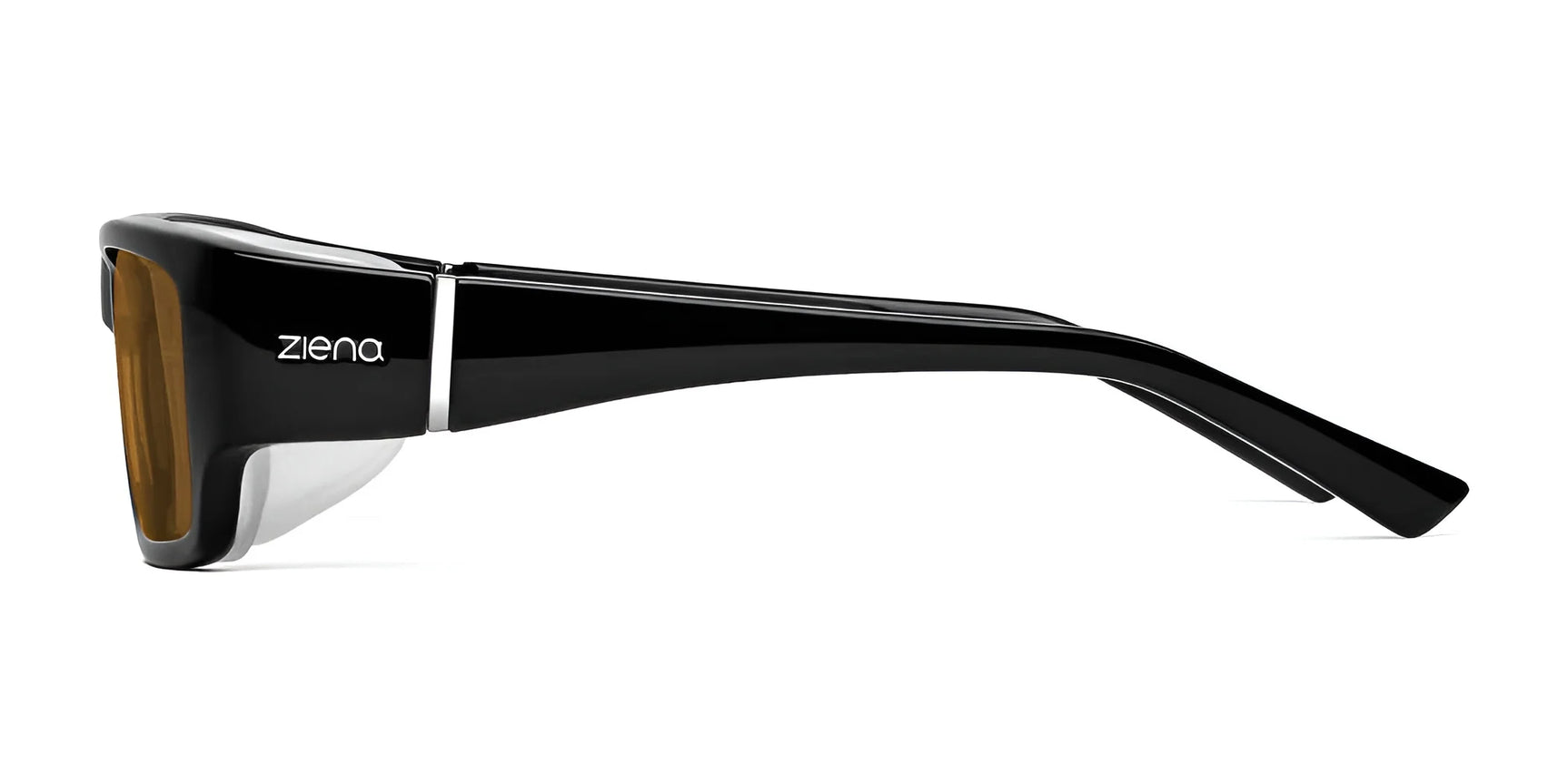 The Ziena Seacrest Sunglasses, Size 54, feature "ziena" branding on a sleek black frame with brown lenses. They offer UV protection and optical clarity for both style and safety. The Ziena Seacrest Sunglasses, Size 54, feature "ziena" branding on a sleek black frame with brown lenses. They offer UV protection and optical clarity for both style and safety.