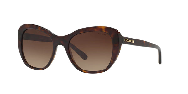 Coach L1631 HC8204 Sunglasses | Size 52 / Dark Tortoise / Brown Gradient (3N 16%)