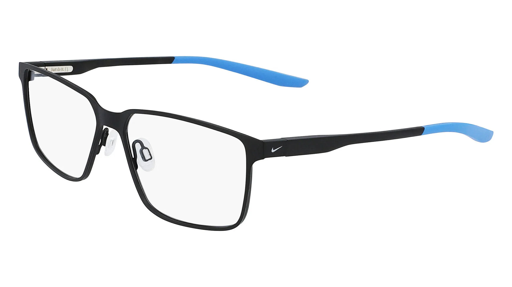 Nike 8048 Eyeglasses Satin Black / Pacific Blue Nike 8048 Eyeglasses Satin Black / Pacific Blue