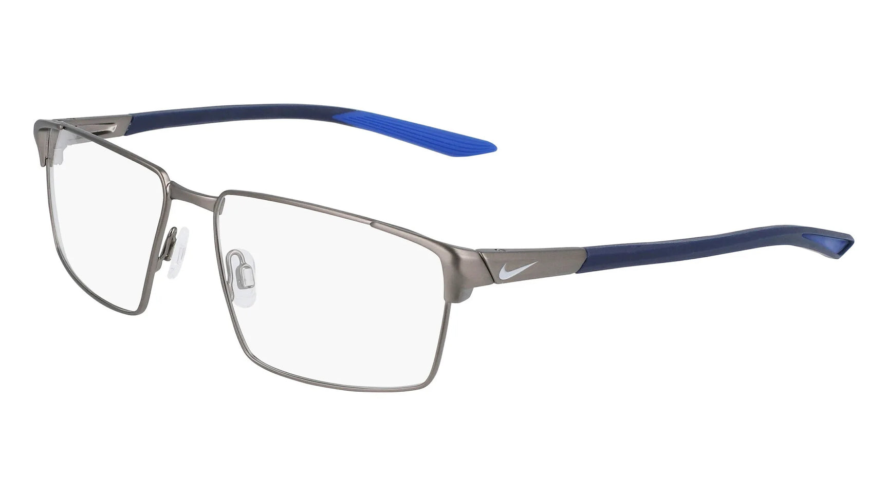 Nike 8053 Eyeglasses Brushed Gunmetal / Racer Blue Nike 8053 Eyeglasses Brushed Gunmetal / Racer Blue