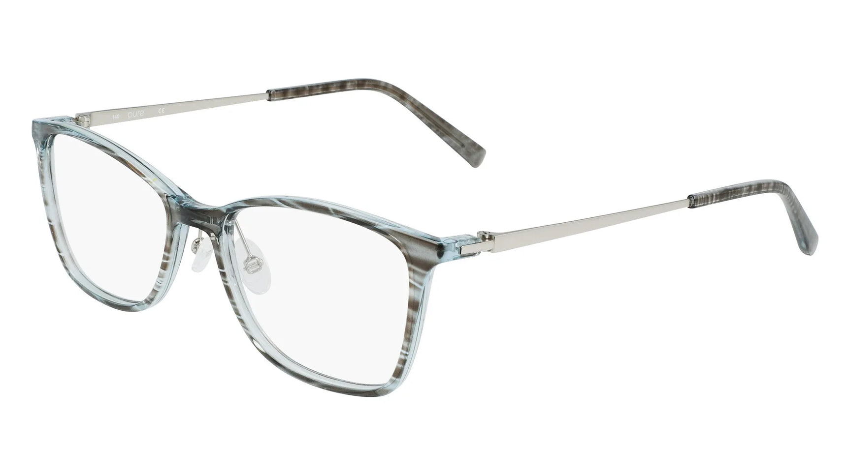 Pure P-3008 Eyeglasses Blue Horn Pure P-3008 Eyeglasses Blue Horn