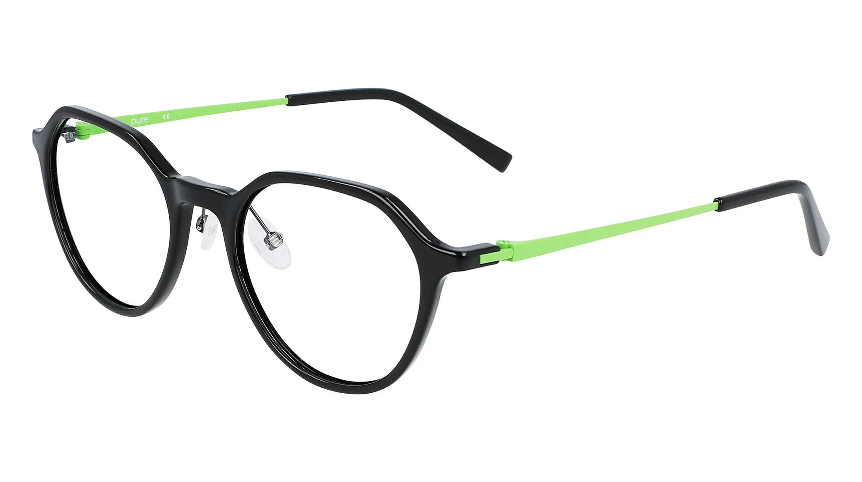 Pure P-2011 Eyeglasses Black / Lime Pure P-2011 Eyeglasses Black / Lime