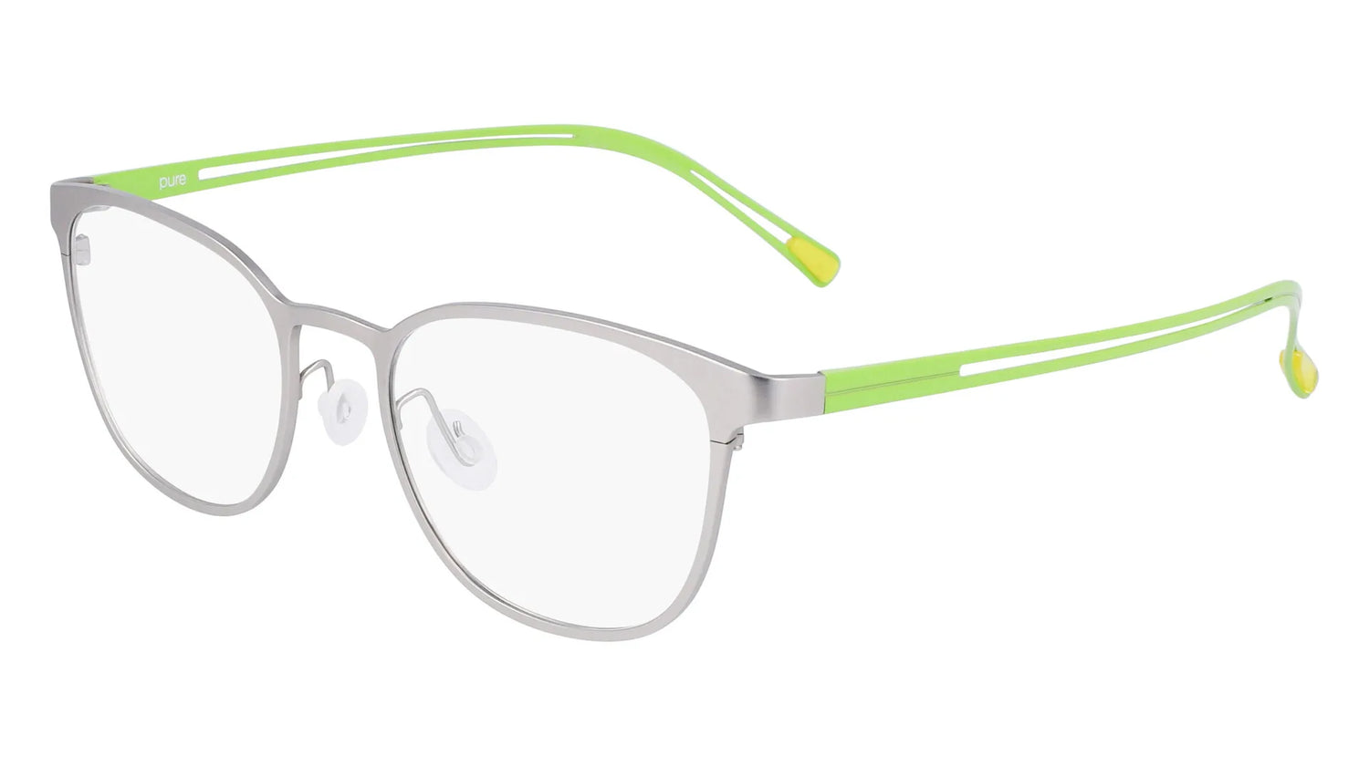 Pure P-4014 Eyeglasses Matte Gunmeta / Green Pure P-4014 Eyeglasses Matte Gunmeta / Green