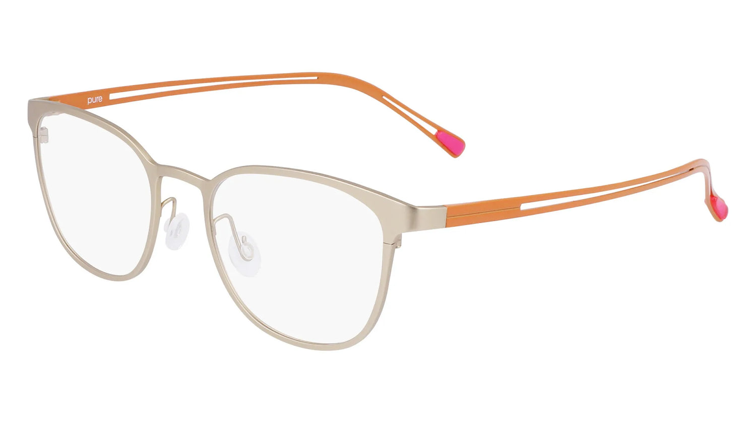 Pure P-4014 Eyeglasses Matte Gold / Orange Pure P-4014 Eyeglasses Matte Gold / Orange