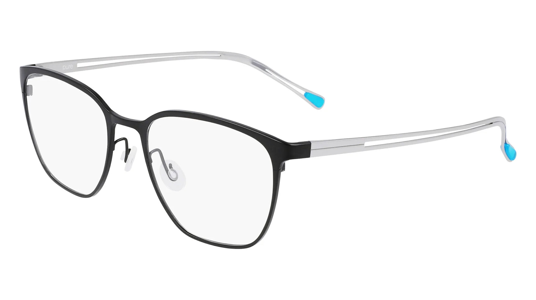 Pure P-5013 Eyeglasses Matte Black / Silver Pure P-5013 Eyeglasses Matte Black / Silver