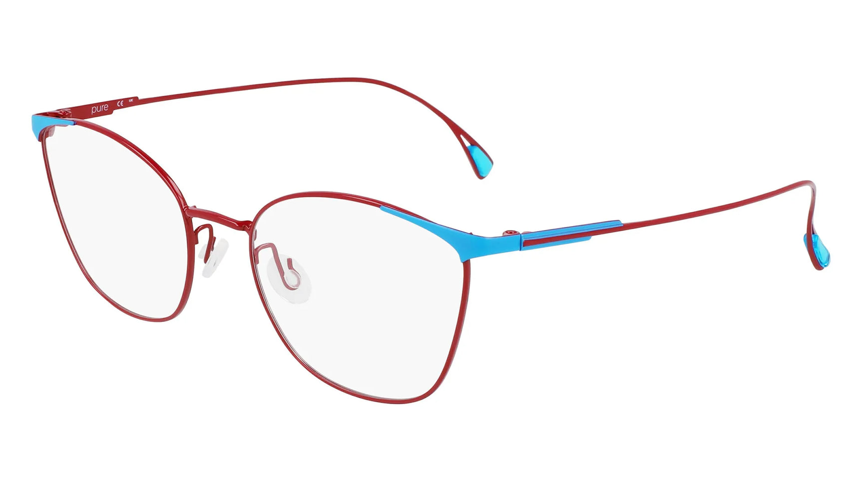 Pure P-5014 Eyeglasses Red / Cerulean Pure P-5014 Eyeglasses Red / Cerulean