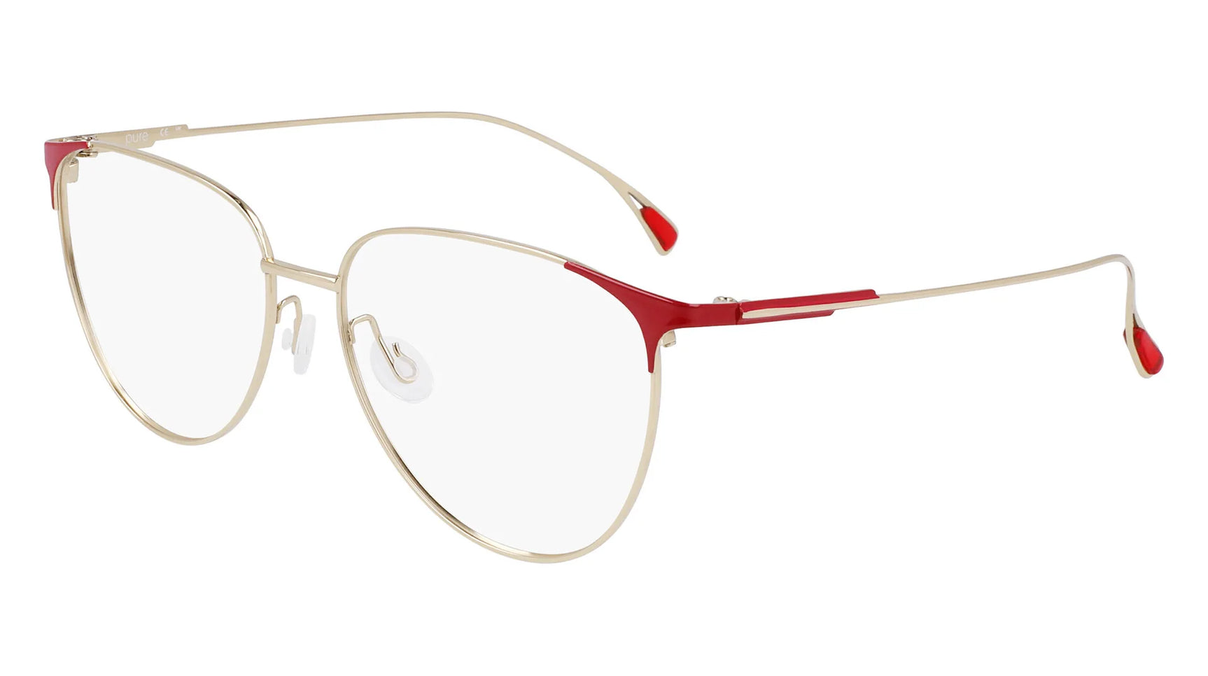 Pure P-5015 Eyeglasses Gold / Red Pure P-5015 Eyeglasses Gold / Red