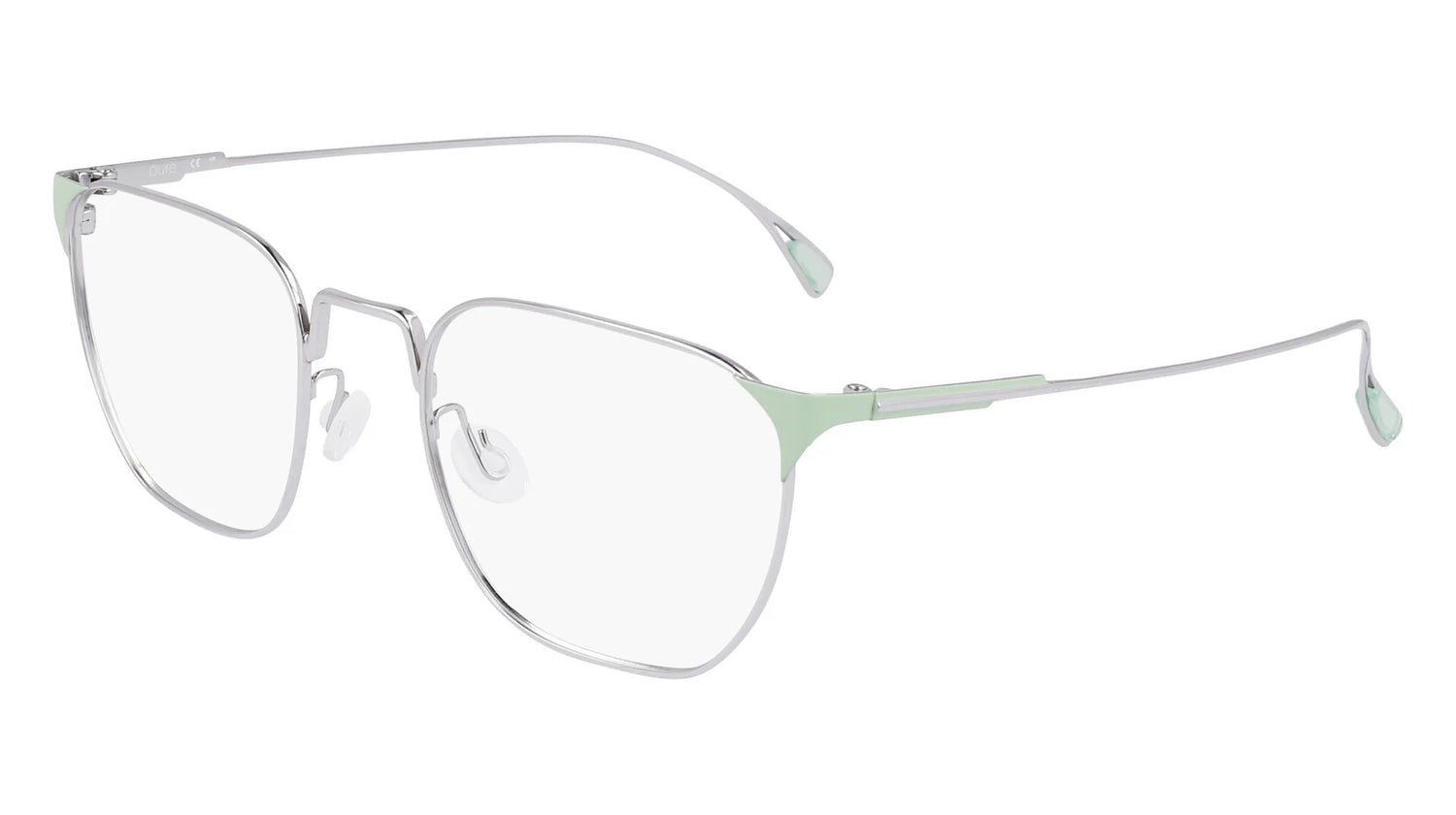 Pure P-5016 Eyeglasses Silver / Sage Pure P-5016 Eyeglasses Silver / Sage