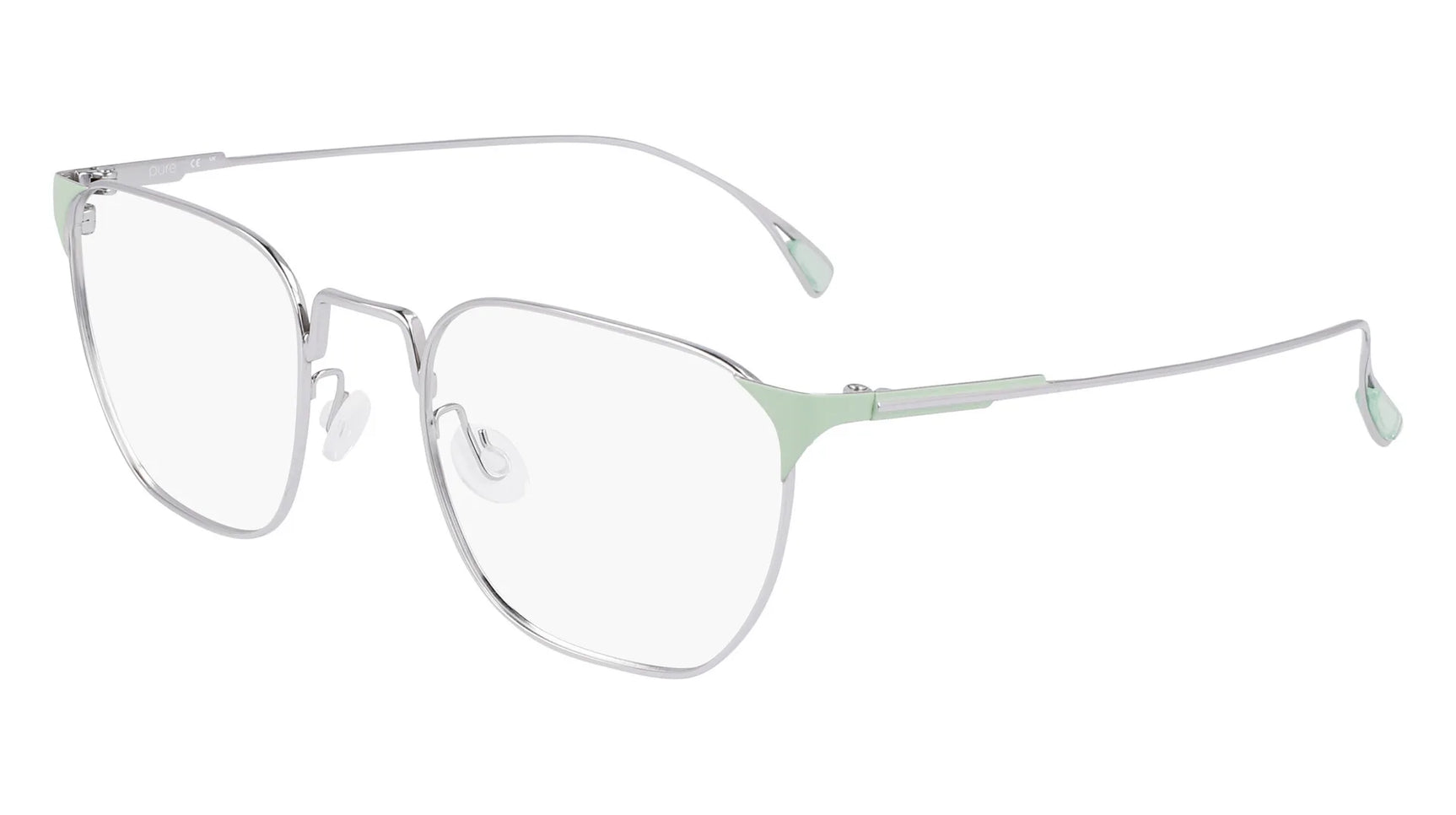 Pure P-5016 Eyeglasses Silver / Sage Pure P-5016 Eyeglasses Silver / Sage