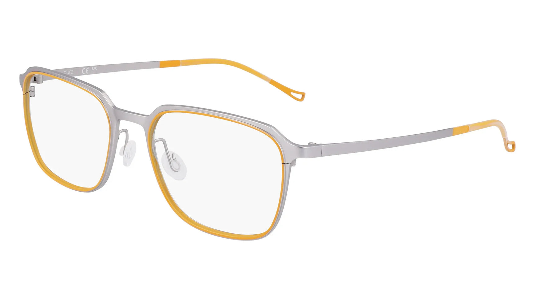 Pure P-4018 Eyeglasses Matte Silver / Orange Pure P-4018 Eyeglasses Matte Silver / Orange