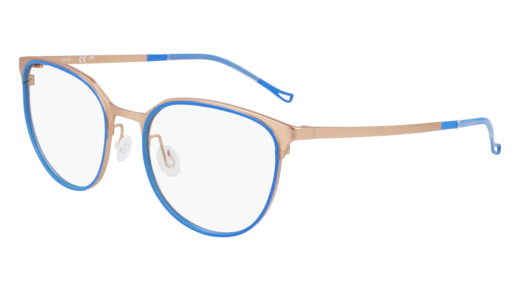 Pure P-5017 Eyeglasses Matte Rose Gold / Blue Pure P-5017 Eyeglasses Matte Rose Gold / Blue