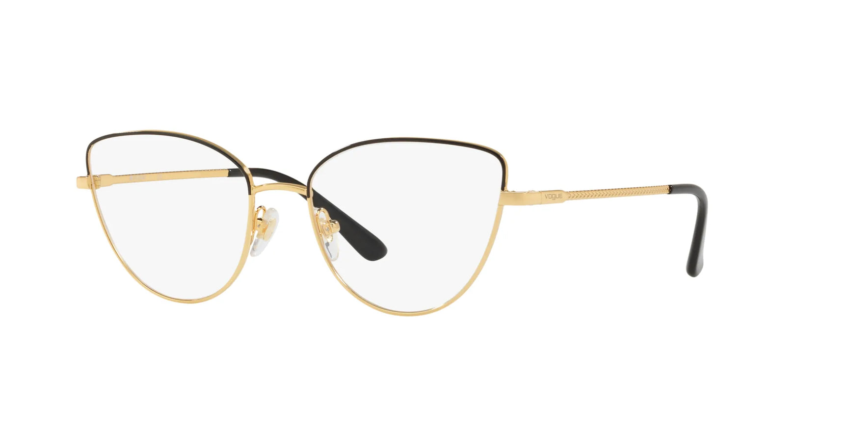 Vogue VO4109 Eyeglasses Top Black / Gold Vogue VO4109 Eyeglasses Top Black / Gold
