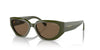 Vogue VO5438S Sunglasses | Size 52 / Hunter Green / Dark Brown (3N 14.5%)
