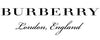 Burberry logo with "London, England" written underneath in elegant script.