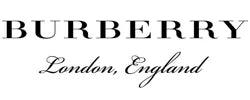 Burberry logo with "London, England" in elegant script below.