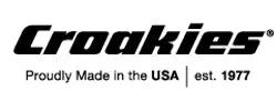 Black "Croakies" logo with "Proudly Made in the USA" and "est. 1977" text below.