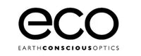 The logo reads "eco Earth Conscious Optics" in bold black letters on a white background.