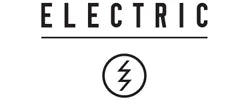 The image shows the word "Electric" above a circle with a lightning bolt inside it.