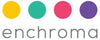 Logo with four colored circles (yellow, teal, red, purple) above the word "enchroma".