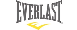 Logo with the word "Everlast" in bold gray letters above a yellow stylized letter "E.