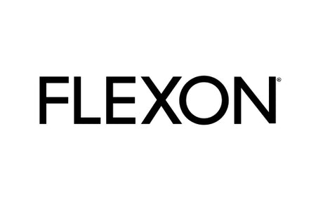 Black text logo displaying "FLEXON" on a white background.