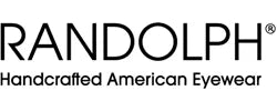 Logo reading "RANDOLPH® Handcrafted American Eyewear" in black text on a white background.