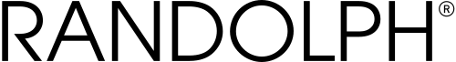 Text "RANDOLPH® Handcrafted American Eyewear" in black on a white background.